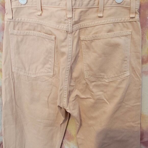 RAG & BONE STRAIGHT LEG MID-RISE PINK/WHITE JEANS Final Discount - Picture 12 of 12